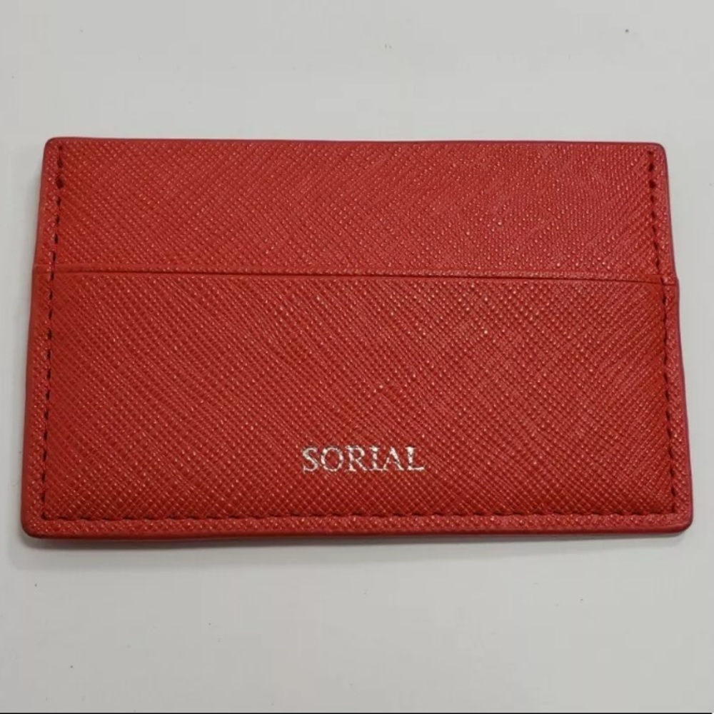 Sorial Red Credit Card Case Wallet Business Cards